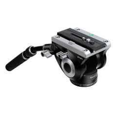 VH-90L Heavy Duty Video DSLR Camera Tripod Fluid Drag Pan Head with 1/4 and 3/8 inches Screws Sliding Plate ball head