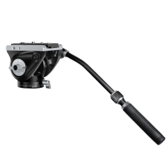 VH-90L Heavy Duty Video DSLR Camera Tripod Fluid Drag Pan Head with 1/4 and 3/8 inches Screws Sliding Plate ball head