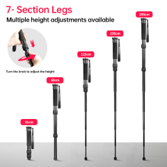 Manbily A-888 Aluminum Telescopic Monopod 3-in-1 Extendable Combination Pole Travel Mini Selfie Stick