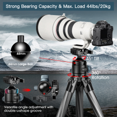 Manbily WZ-324PA Tripod for Shooting & Camera with Picatinny to Arca Swiss Adapter 360° Ball Head Set for Hunting