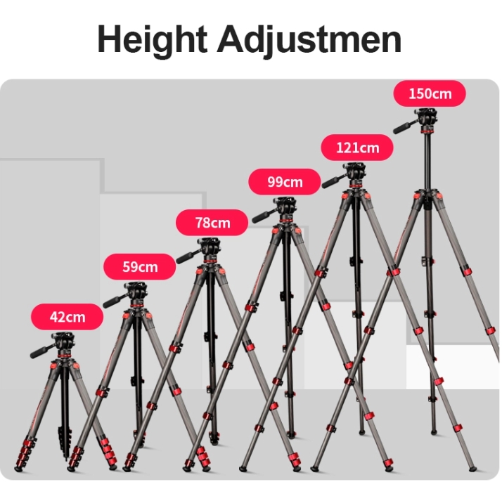 Manbily Camera Carbon Fiber Tripod P-10