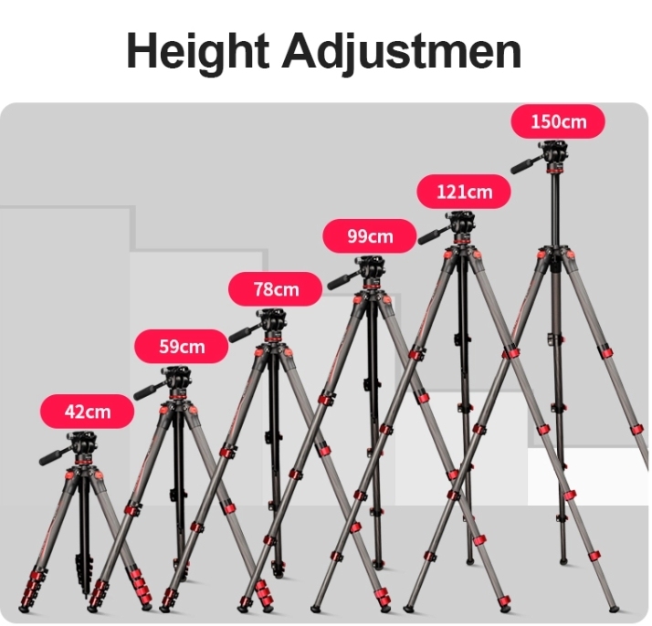 Manbily Camera Carbon Fiber Tripod P-10