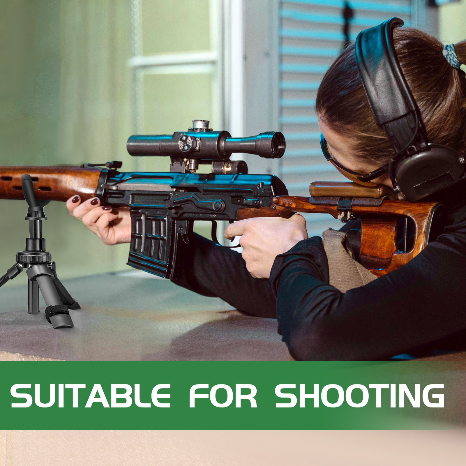 Manbily U-1 Hunt Accessory V-Yoke Bracket with 3/8'' Screw Light Weight Top Mount Monopod Tripod