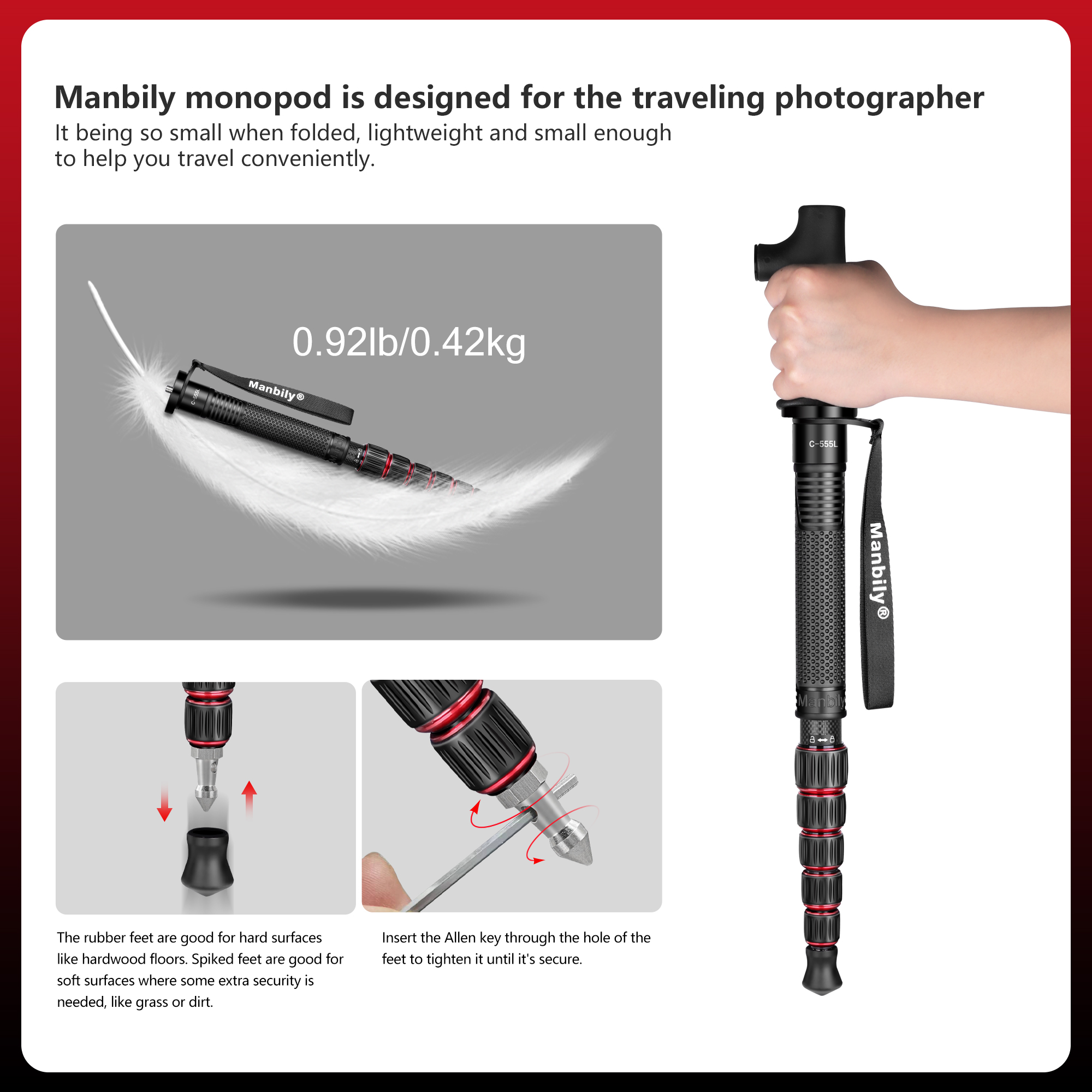 Manbily Monopod for Camera