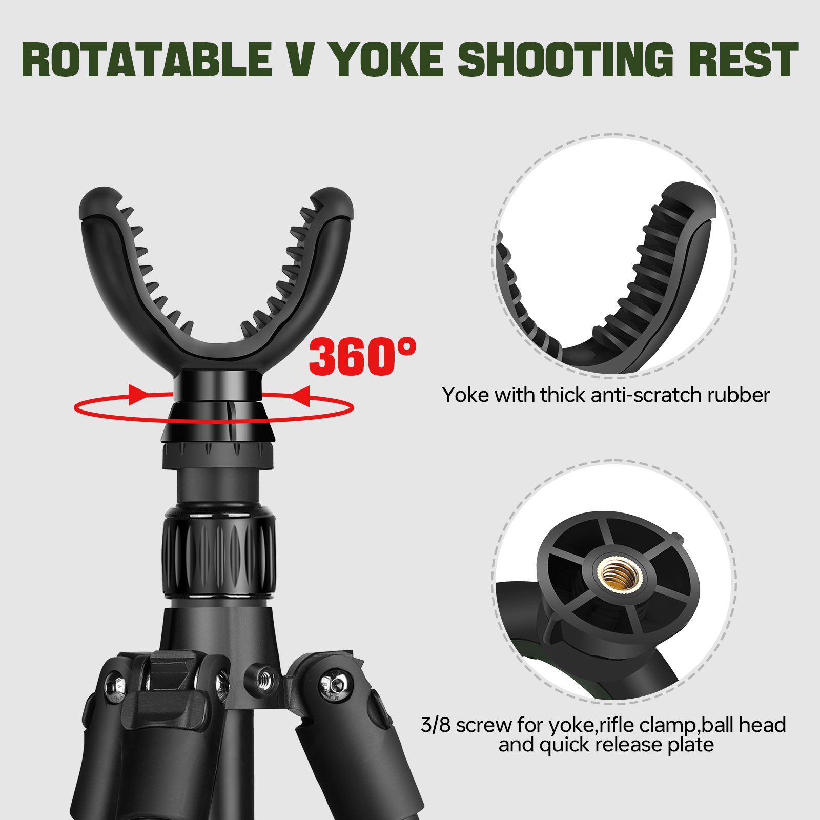 Manbily Hunting Tripod Aluminum