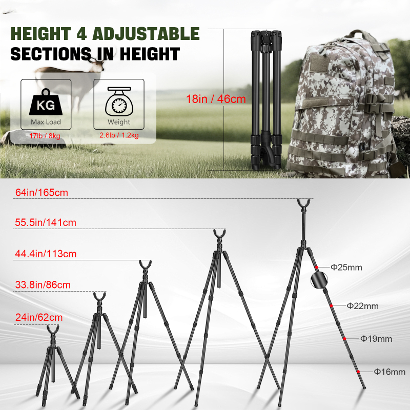 Manbily Hunting Tripod Aluminum