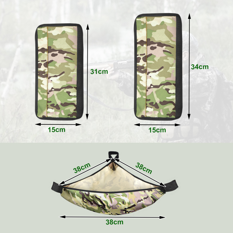 Manbily Waterproof Camouflage Shooting Tripod Legs Covers Heavy Duty Stone Bag Pouch for Hunting Tripod