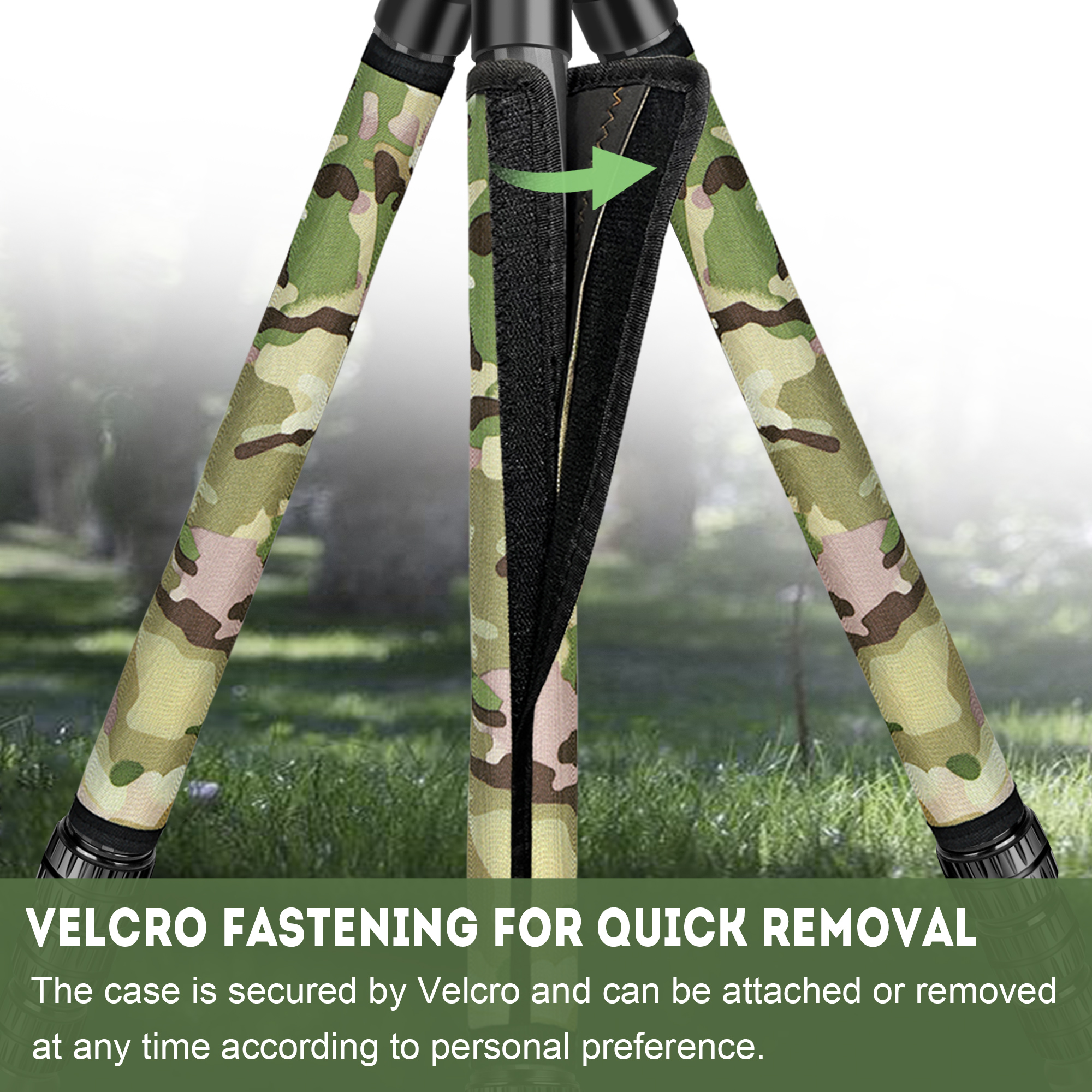 Manbily Waterproof Camouflage Shooting Tripod Legs Covers Heavy Duty Stone Bag Pouch for Hunting Tripod