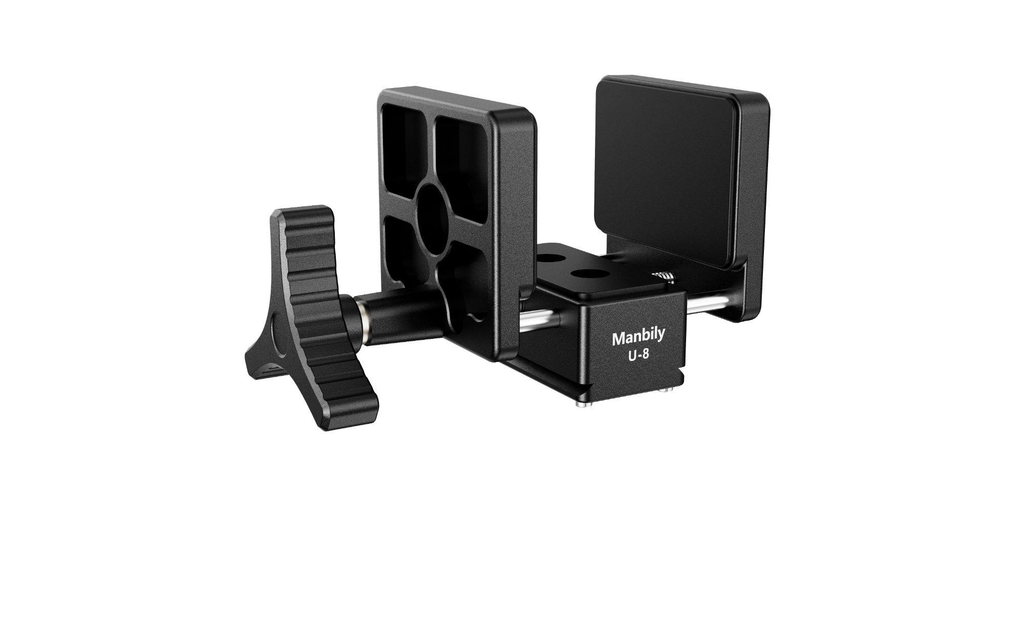 Manbily U-8 Hunt Accessory Shooting Clamp Aluminum Holder for 1/4'' 3/8'' Light Weight Top Mount