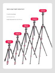 Manbily Camera Carbon fiber Travel Lightweight Tripod PH-20 with Ball Head, Quick Deploy Design with Metal Lever Locks