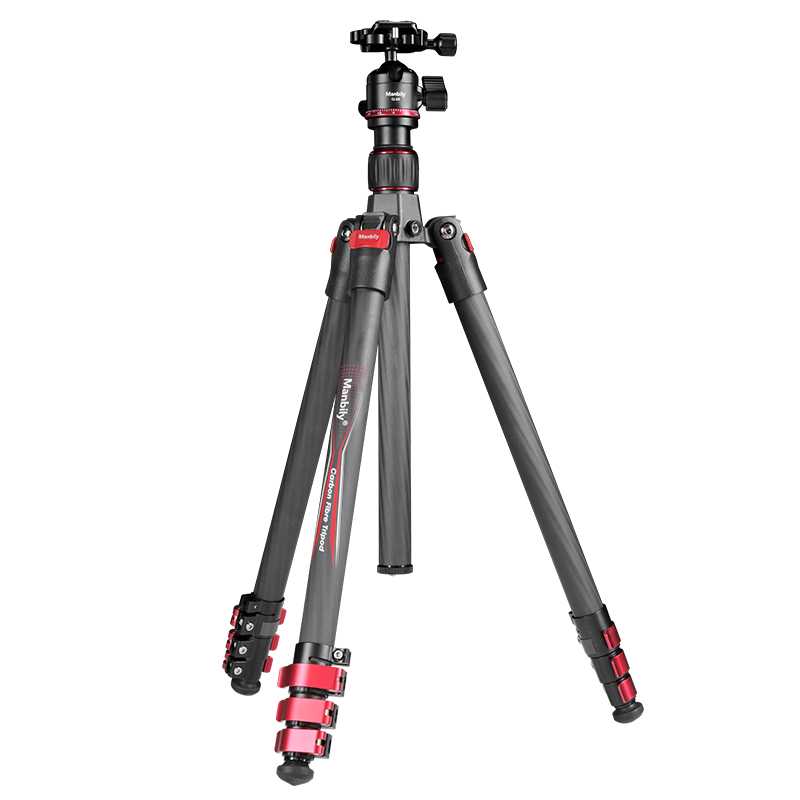 Manbily Camera Carbon fiber Travel Lightweight Tripod PH-20 with Ball Head, Quick Deploy Design with Metal Lever Locks