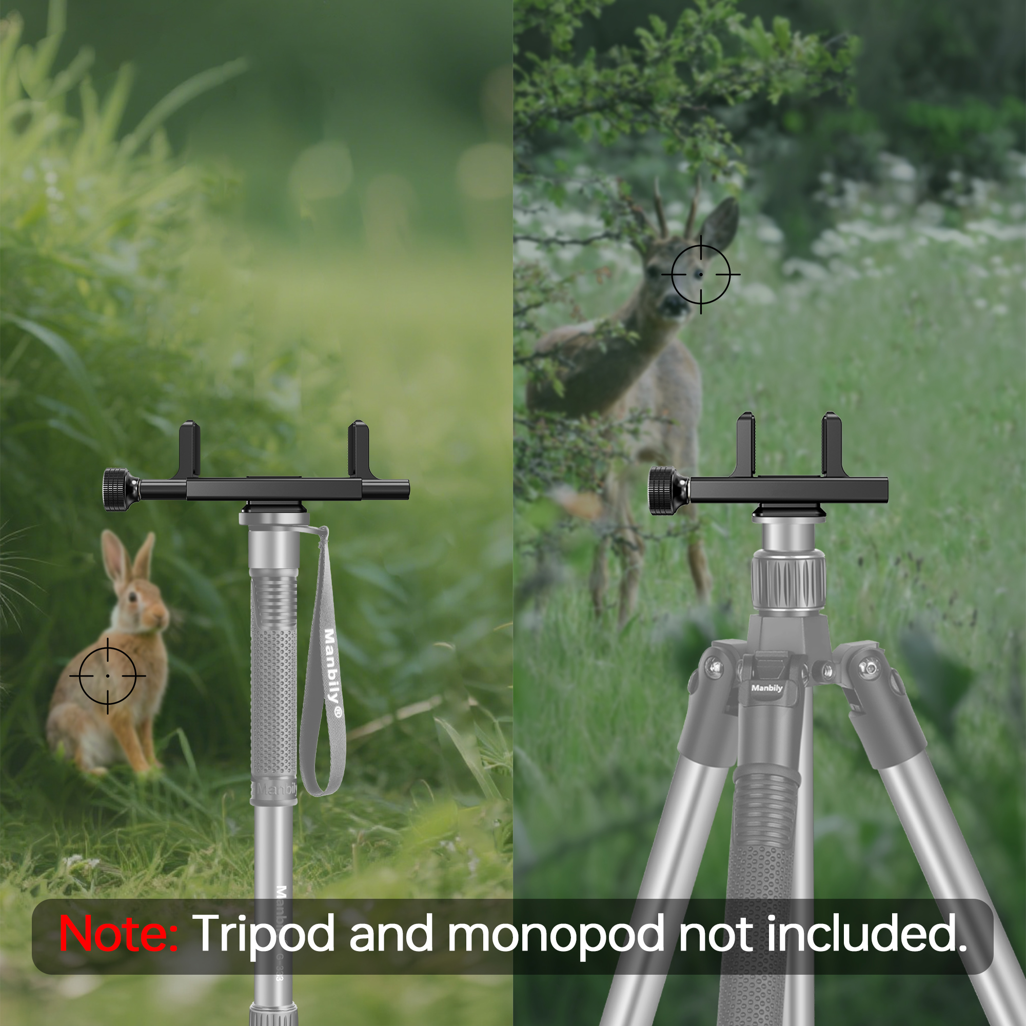 Manbily U-9 Tripod Clamp Adapter for Shooting Hunting Wild