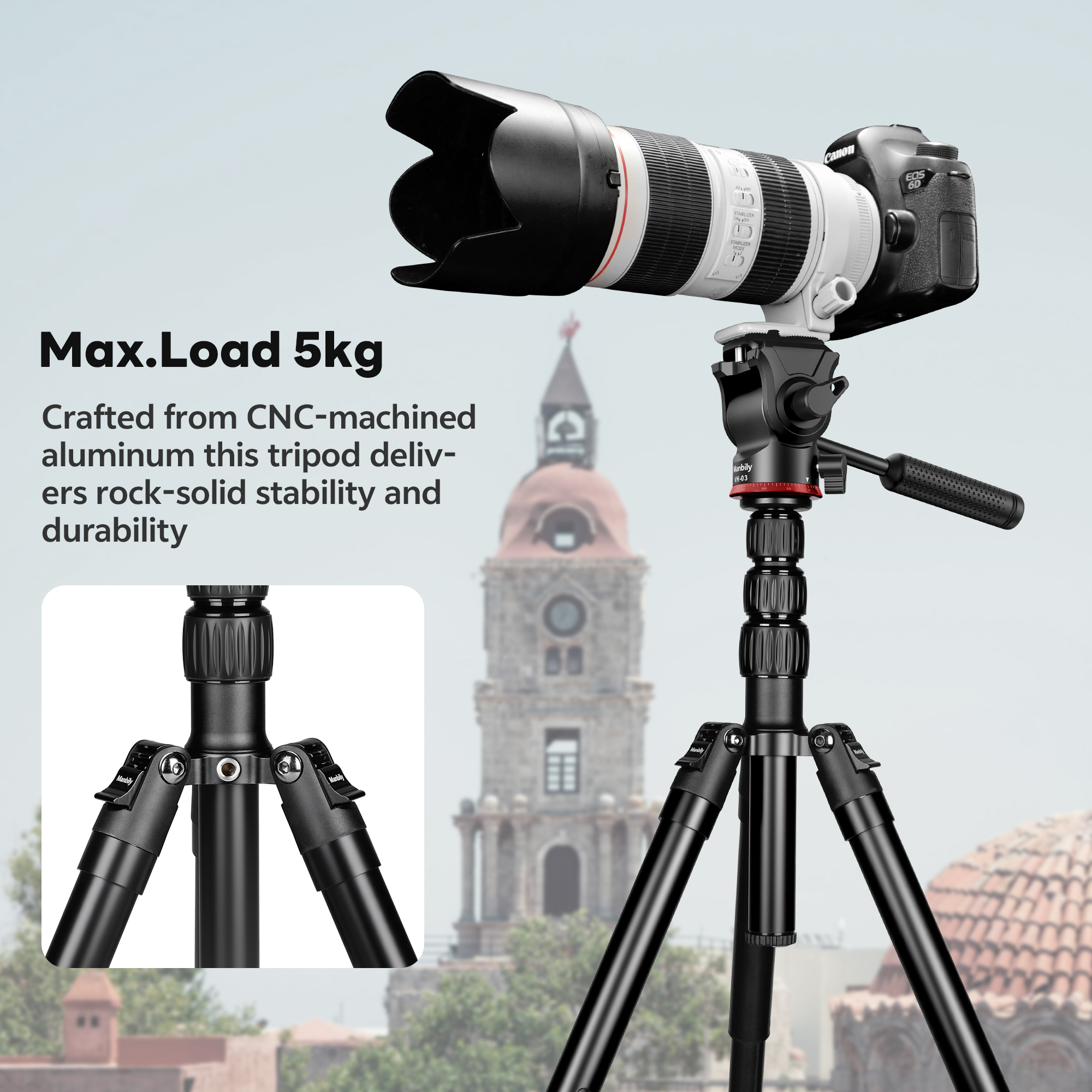 Manbily ET-830 Mini Portable tripod for photographic shooting