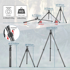 Manbily WZ2832 Shooting Tripod for Hunting Shooting Carbon Fiber
