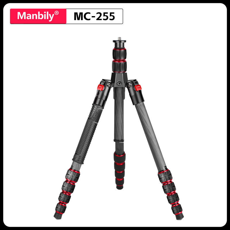 Manbily MC-255 PhotographyTripod for Camera Photography Tripod Carbon Fiber High Tripod