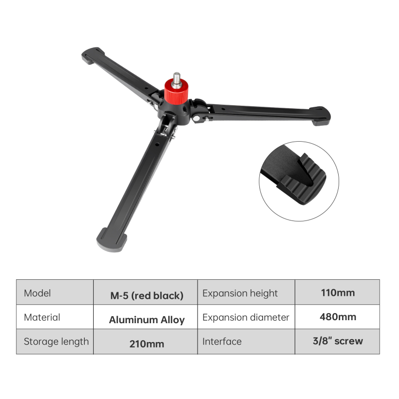 Manbily M-5 Base Stand for Monopod 3/8'' Thread Wildlife