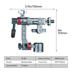 Manbily YJ-002 Three-Axis level bubble gauge clamp for phone photograhic