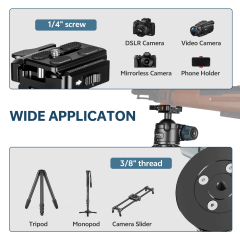 Manbily MH-55 Shooting Ballhead for Hunting Shooting Wildlife