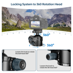 Manbily MH-55 Shooting Ballhead for Hunting Shooting Wildlife