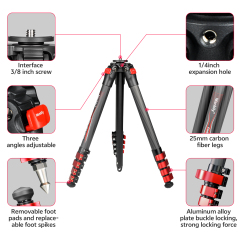 Manbily PH-10 Tripod for Hunting Wildlife Carbon Fiber High Tripod