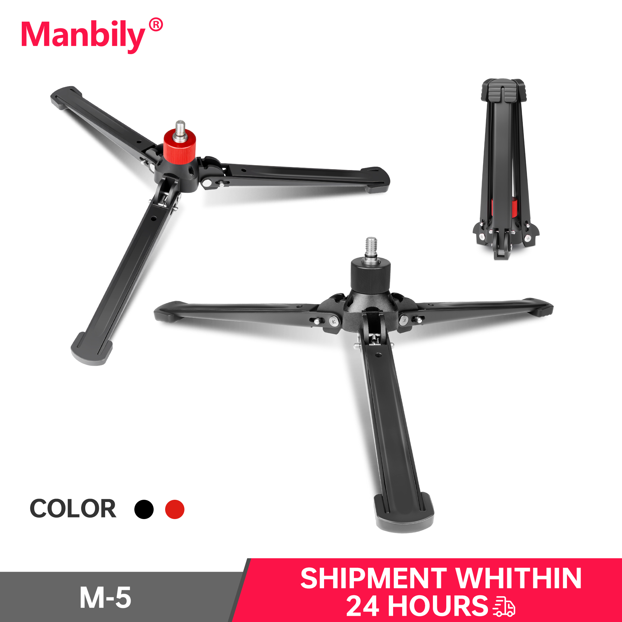 Manbily M-5 Base Stand for Monopod 3/8'' Thread Wildlife