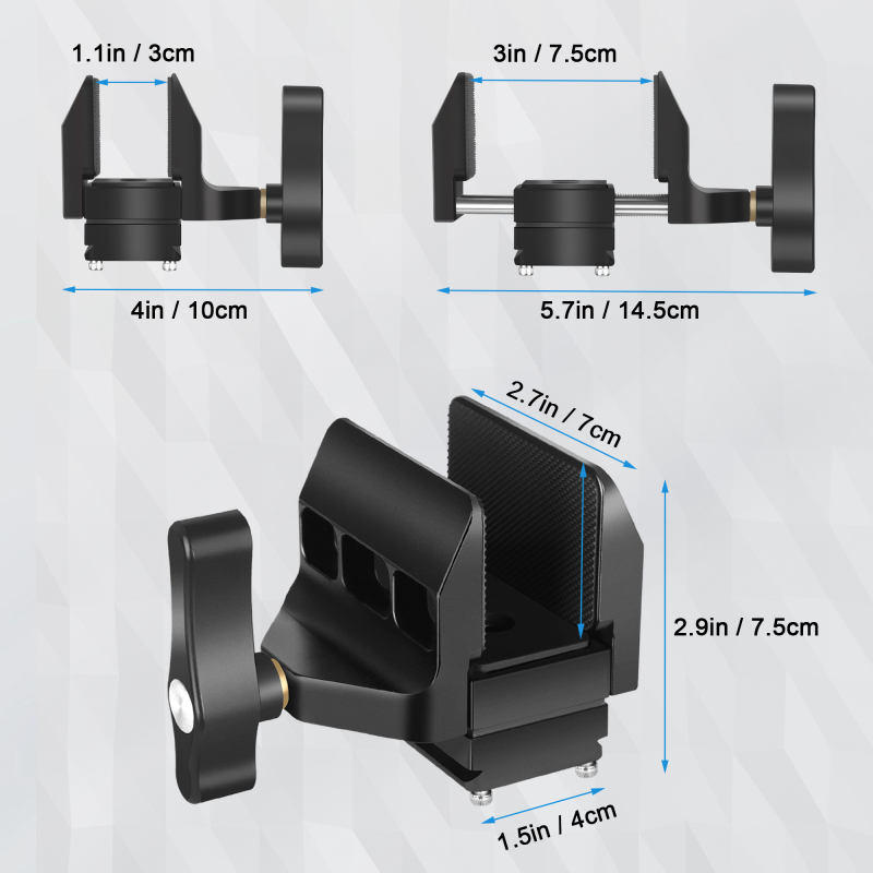 Manbily U-5 Aluminum Clamp Saddle Hunting Head for Shooting Stick Tripods Monopod