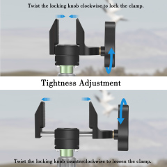 Manbily U-5 Aluminum Clamp Saddle Hunting Head for Shooting Stick Tripods Monopod