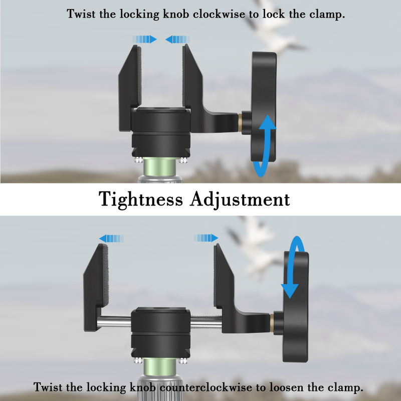 Manbily U-5 Aluminum Clamp Saddle Hunting Head for Shooting Stick Tripods Monopod