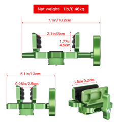 Manbily U-3 Aluminum Mount Head Clamp Saddle for Hunting Shooting Camping