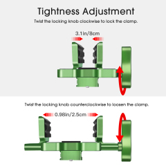 Manbily U-3 Aluminum Mount Head Clamp Saddle for Hunting Shooting Camping