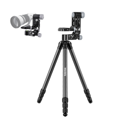 Manbily WZ-324 + GH-3 Photographic Tripod for Hunting Wildlife Carbon Fiber High Tripod Manbily Tripod for Hunting Wildlife Carbon Fiber