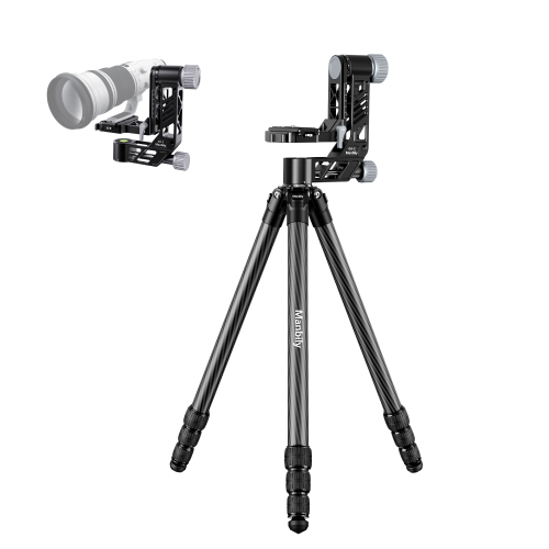 Manbily WZ-324 + GH-3 Photographic Tripod for Hunting Wildlife Carbon Fiber High Tripod Manbily Tripod for Hunting Wildlife Carbon Fiber