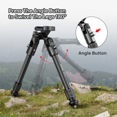 Manbily BP-101 Rifle Bipod Carbon Fiber with Foldable Leg and Height Adjustable for Hunting and Shooting