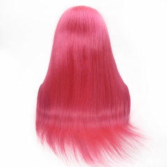 Pink Customzied Lace Front Wig