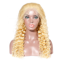 Deep Wave Blonde 13*4 Front Wig