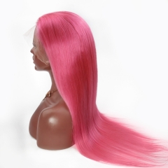 Pink Customzied Lace Front Wig