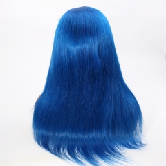 Blue Customzied Lace Front Wig