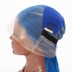 Blue Customzied Lace Front Wig