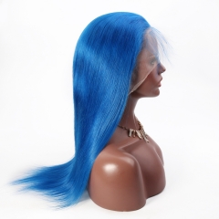 Blue Customzied Lace Front Wig