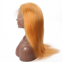 Orange Customzied Lace Front Wig