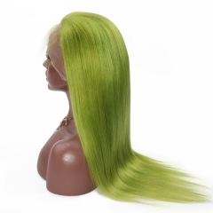 Green Customzied Lace Front Wig