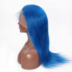 Blue Customzied Lace Front Wig