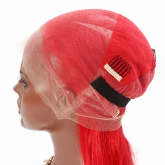 Red Customzied Lace Front Wig