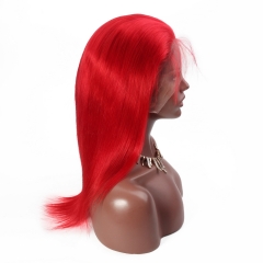Red Customzied Lace Front Wig