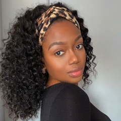 14INCHES DEEP WAVE AFFORDABLE HEADBAND WIG