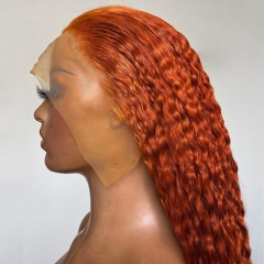 Orange Wig Lace Front Human Hair For Black Women