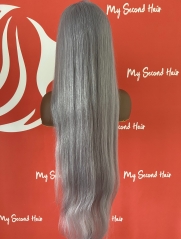 30” 200% Density Silver 13*4 Lace Front Wig