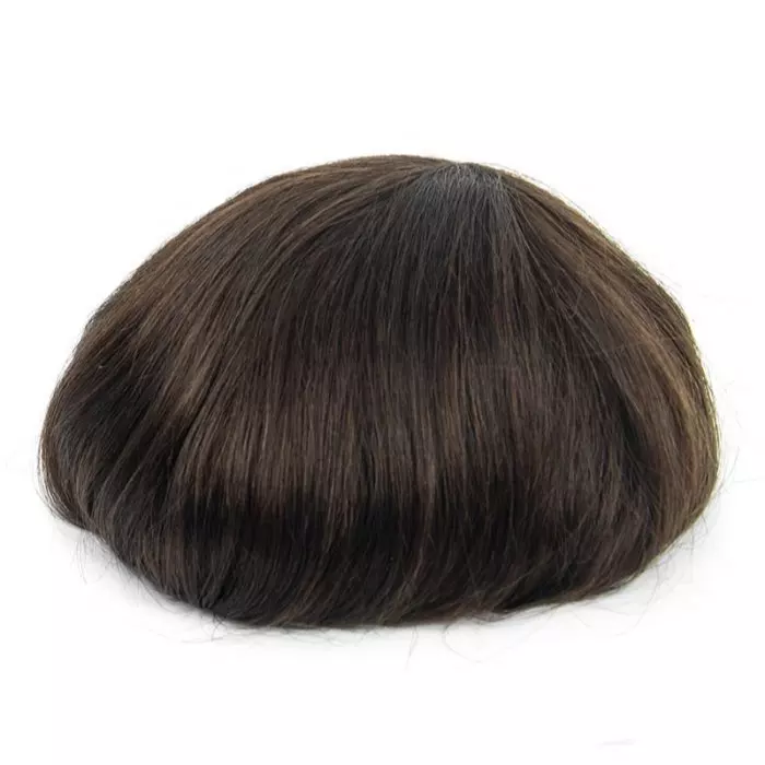 V Loop 8*10 Indian Human Hair Men Toupee 6 Inch Thin Skin PU Toupee Hair Wig Manufacturer Hair System Replacement Topper