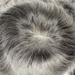 V Loop 8*10 Indian Human Hair Men Toupee 6 Inch Thin Skin PU Toupee Hair Wig Manufacturer Hair System Replacement Topper