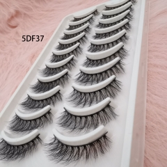 5DF Style 10 Pairs Lash Wispy Faux Mink Lahes Collextion Make up Eyelashes Natural Look Fluffy